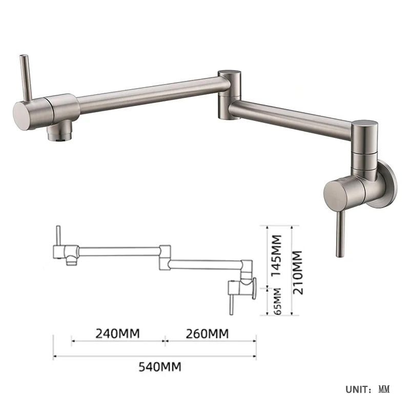 latao pot filler torneira da parede montagem 03