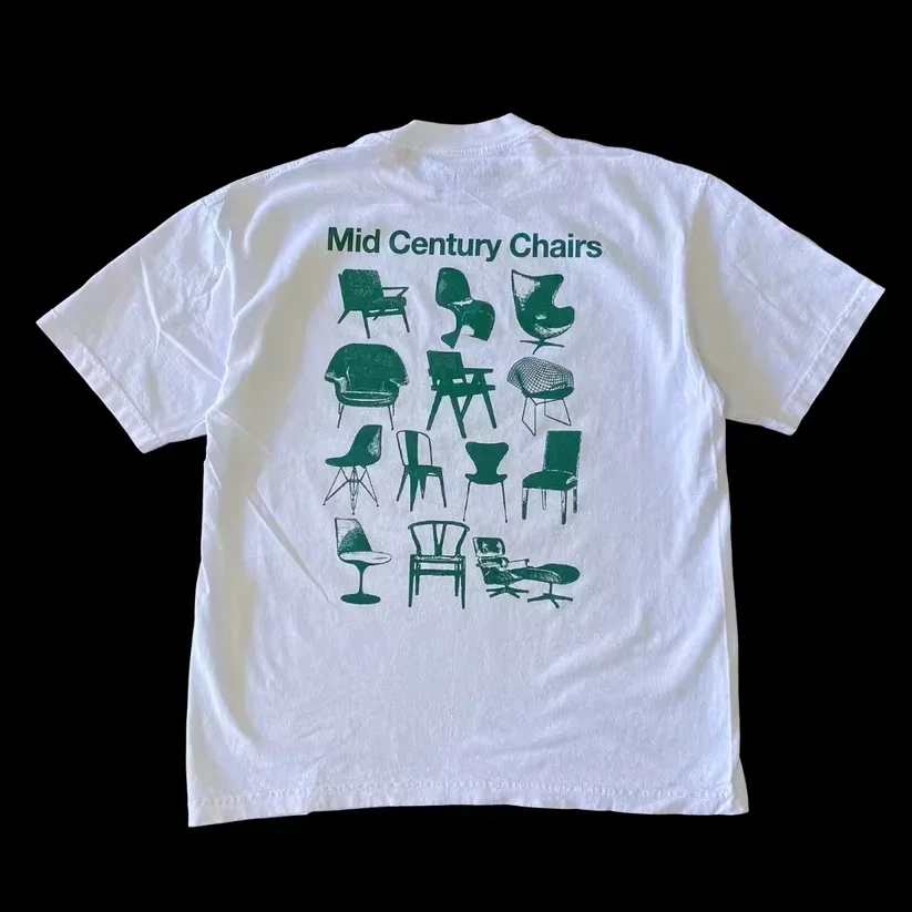 Vintage Fruit Bike Furniture Printed T Shirt Graphic T Shirt High Quality Men's Short Sleeve T Shirt Men's Street Wear Men's Top 5