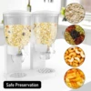Single/Dual/Three Control Dry Food Dispenser - Multipurpose Snack, Cereal Container, No-Electricity Needed, Ideal for Christmas 3