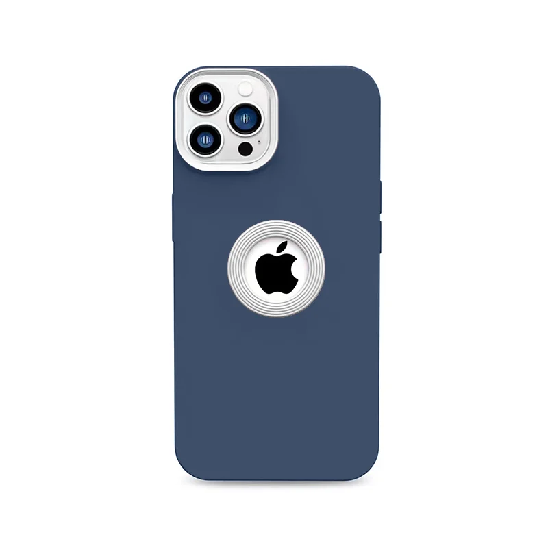thumbnail image 1 of Funda de lujo con agujero en el logotipo de Candy para iPhone 15, 14, 13, 12, 11 Pro Max Plus, funda trasera suave de silicona líquida a prueba de golpes, accesorios para teléfono, 1 of 5