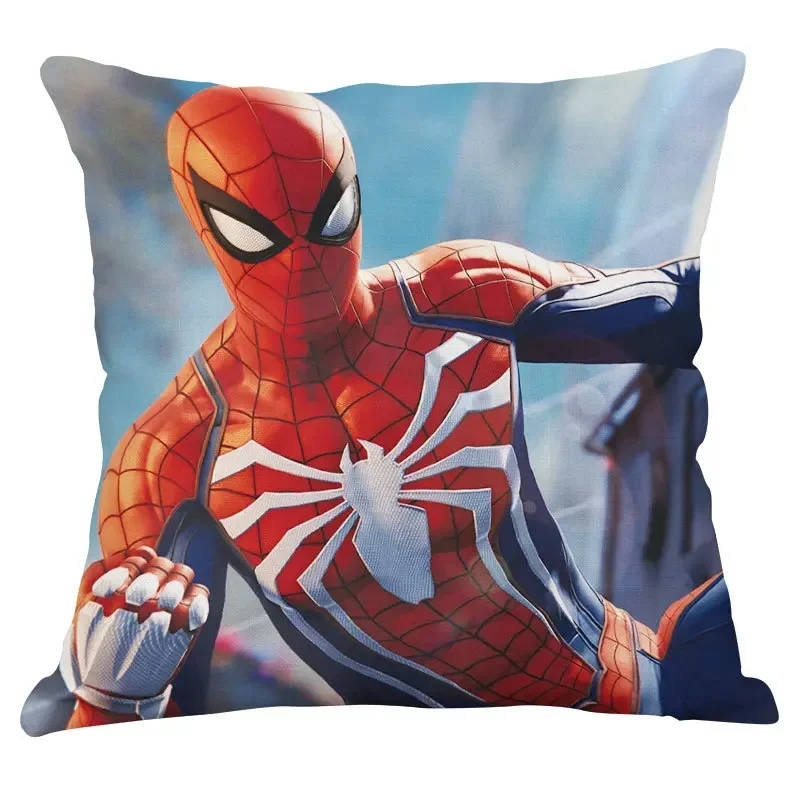 Spiderman Pillowcase Cushion Cover Marvel Superhero 45x45cm Pillowcases for Home Decor Living Room Bed Couch Car Gifts