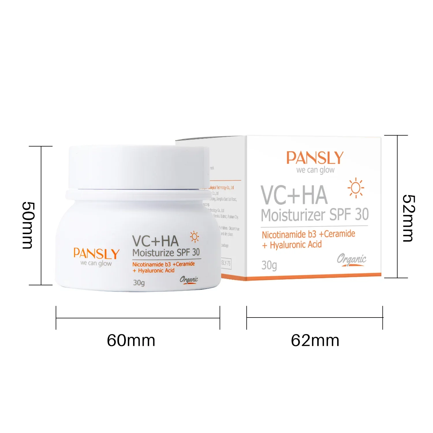 Moisturize SPF30 Face Cream Day Cream Whitening and Brightening, Smooth & Tighten The Skin, 30g