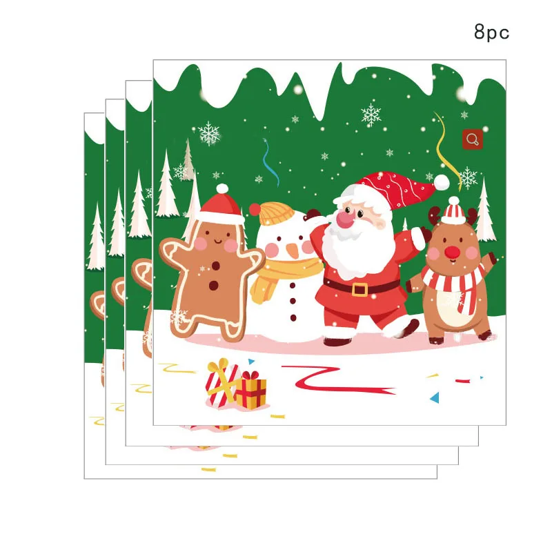 Christmas Disposable Tableware Xmas Tree Santa Claus Climb Ladder Plates  Cups Merry Christmas Decor For Home Happy New Year 2024 - AliExpress