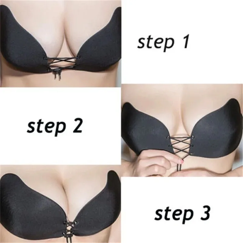 Women Bra Nipple Cover Bras Push Up Bra Nipple Stickers Bra Without Straps Invisible Female Adhesive Nipple Women Strapless Bra