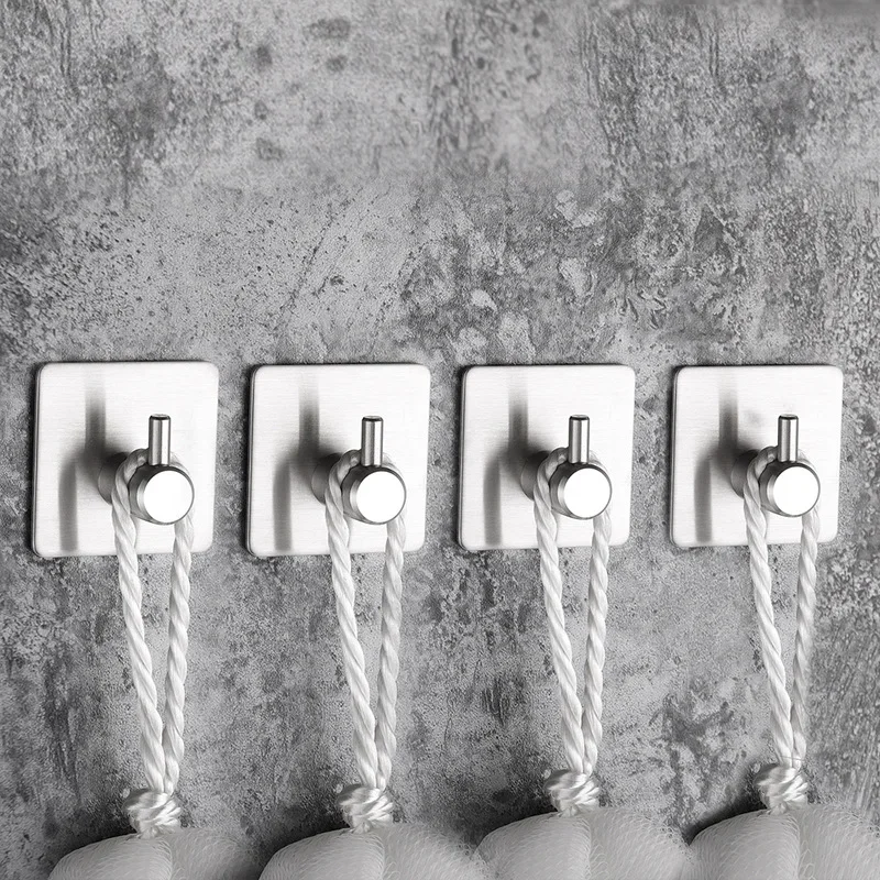 

Four hook for household use, strong hook for kitchen, no trace hook for metal kitchen behind 304 stainless steel door
