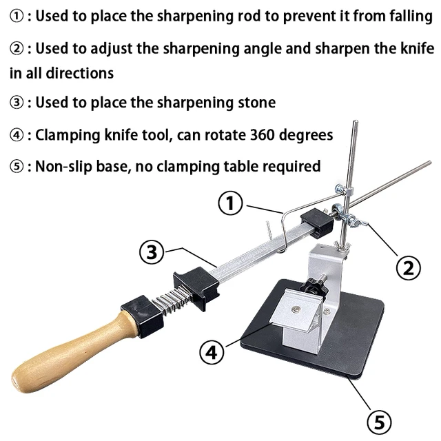 Fixed Angle Sharpener tool Sharpening Kit Professional Knife sharpening  System With angle adjustable guided sharpening tool for kitchen camping
