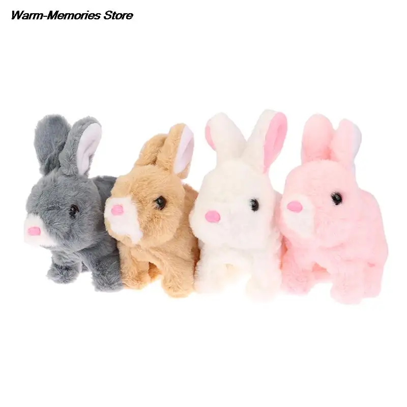 

1pc Electronic Walking Jumping Running Plush Shake Rabbit Toy Robot Bunny Animal Ears Cute Electric Pet for Kids Birthday Gifts