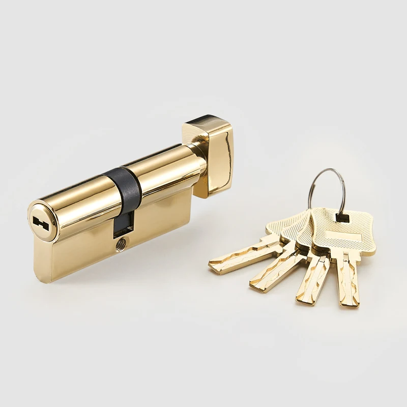 DOOROOM Thumb-Turn Euro Cylinder Door Lock Barrel 75mm Brass Made Multi Colours Optional