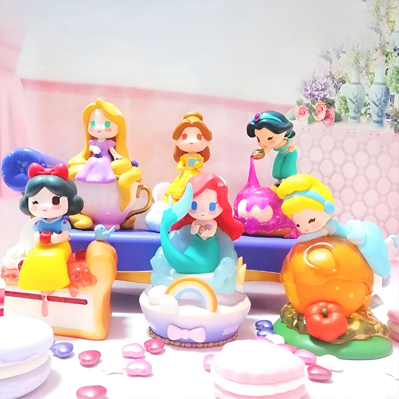 

Disney Принцесса десерт серии глухая коробка экшн-фигурки белые игрушки Белоснежка Жасмин Фигурки игрушки таинственный сюрприз коробка подарки