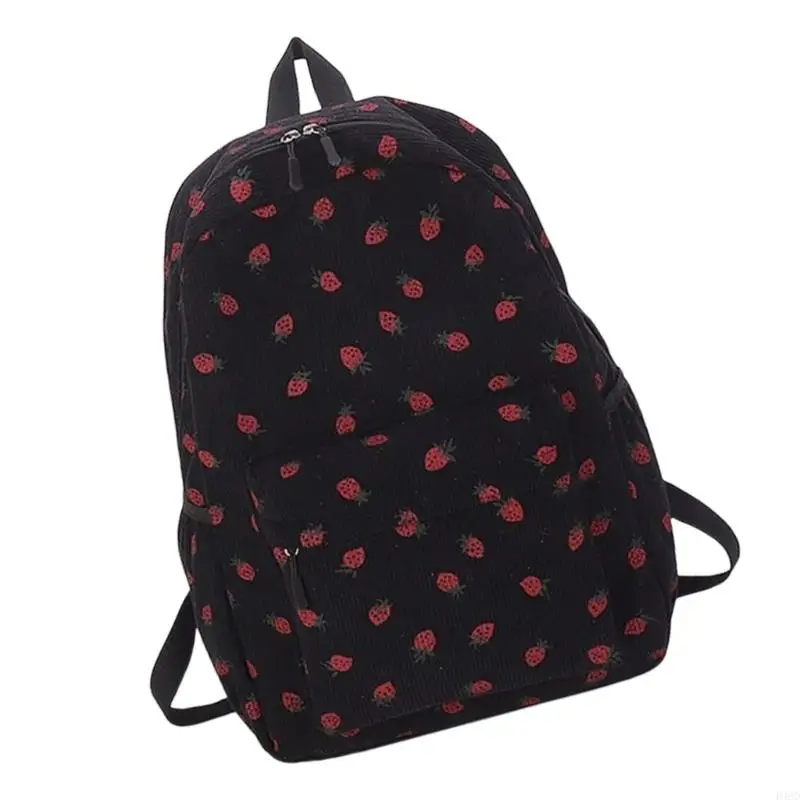 Strawberry Backpack Student School Backpack Laptop Backpack for Woman Teens 5