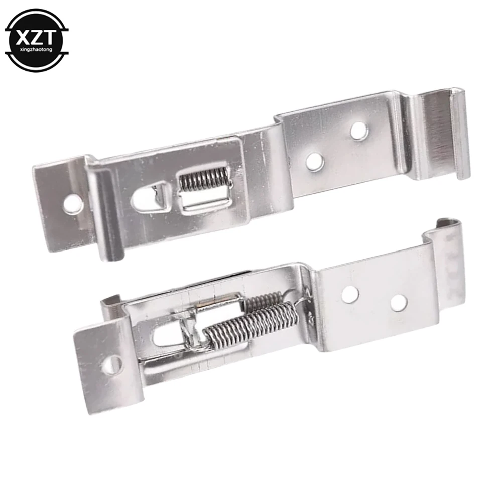 2 PCS Rectangular Car License Plate Spring Loaded Stainless Steel Bracket Cars Frame Holder Clamps Trailer Number Plate Clips license plate bracket license plate frame license plate holder