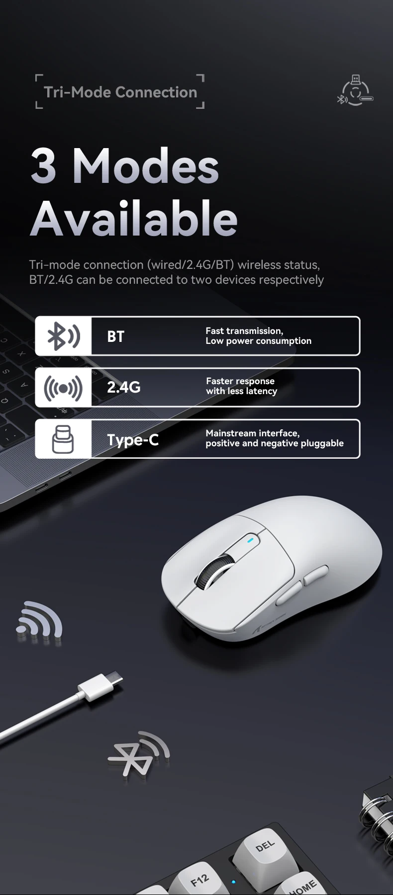 Side view of X3 Pro Gaming Mouse