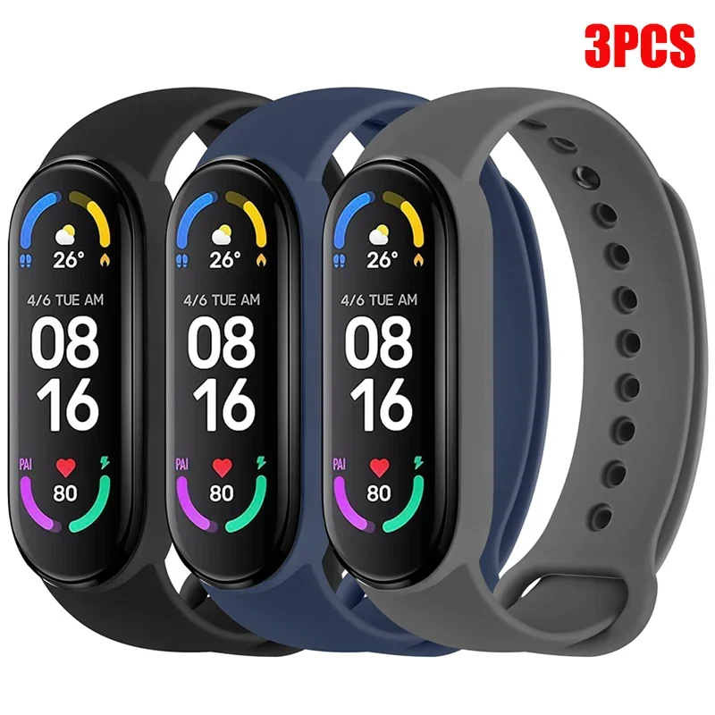 Silicone Sport Replacement Wristband - Smartwatch Accessories (3 Pack)