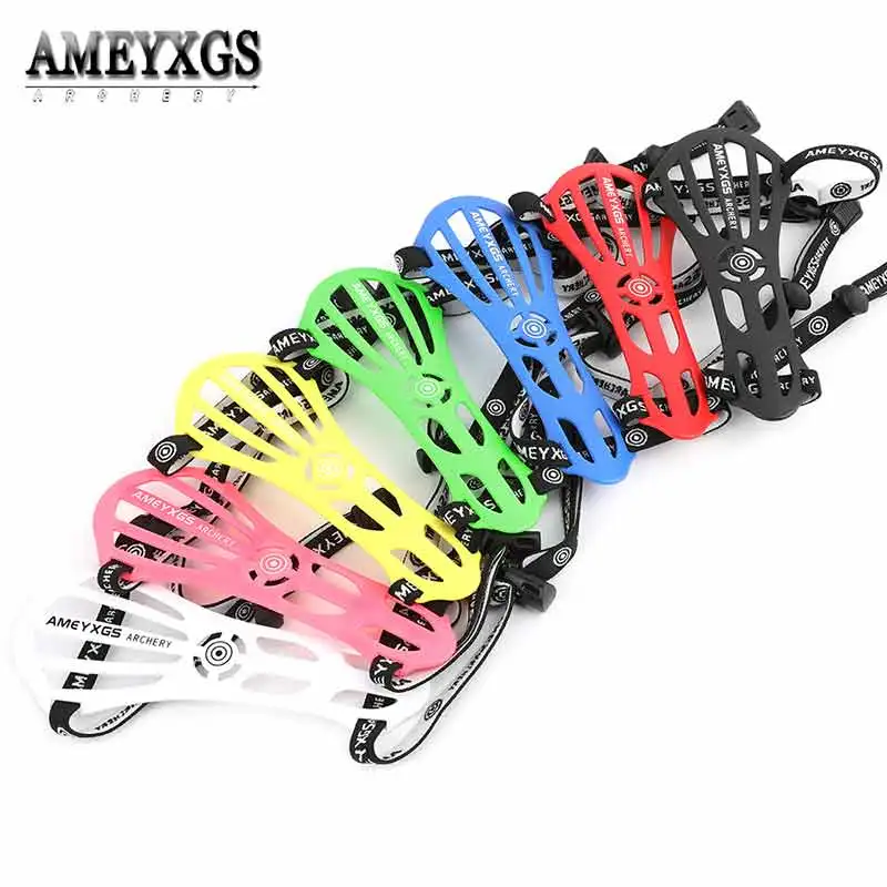 

Archery Arm Guard 7 Color Adjustable Strap for Adults or Children Traditional Recurve Bow Hunting Shooting Training Protector