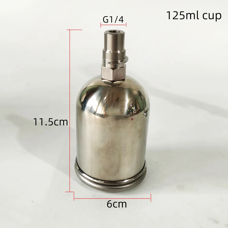 Suitable For Sata Spray Gun Model 4400 Spray Gun Pot Stainless Steel 125Ml Small Repair Car Paint Tool Accessories