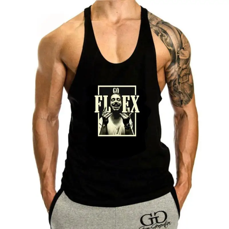 

Мужская майка Post Malone Go Flex, модная тенниска, майка, цвет черный, лето