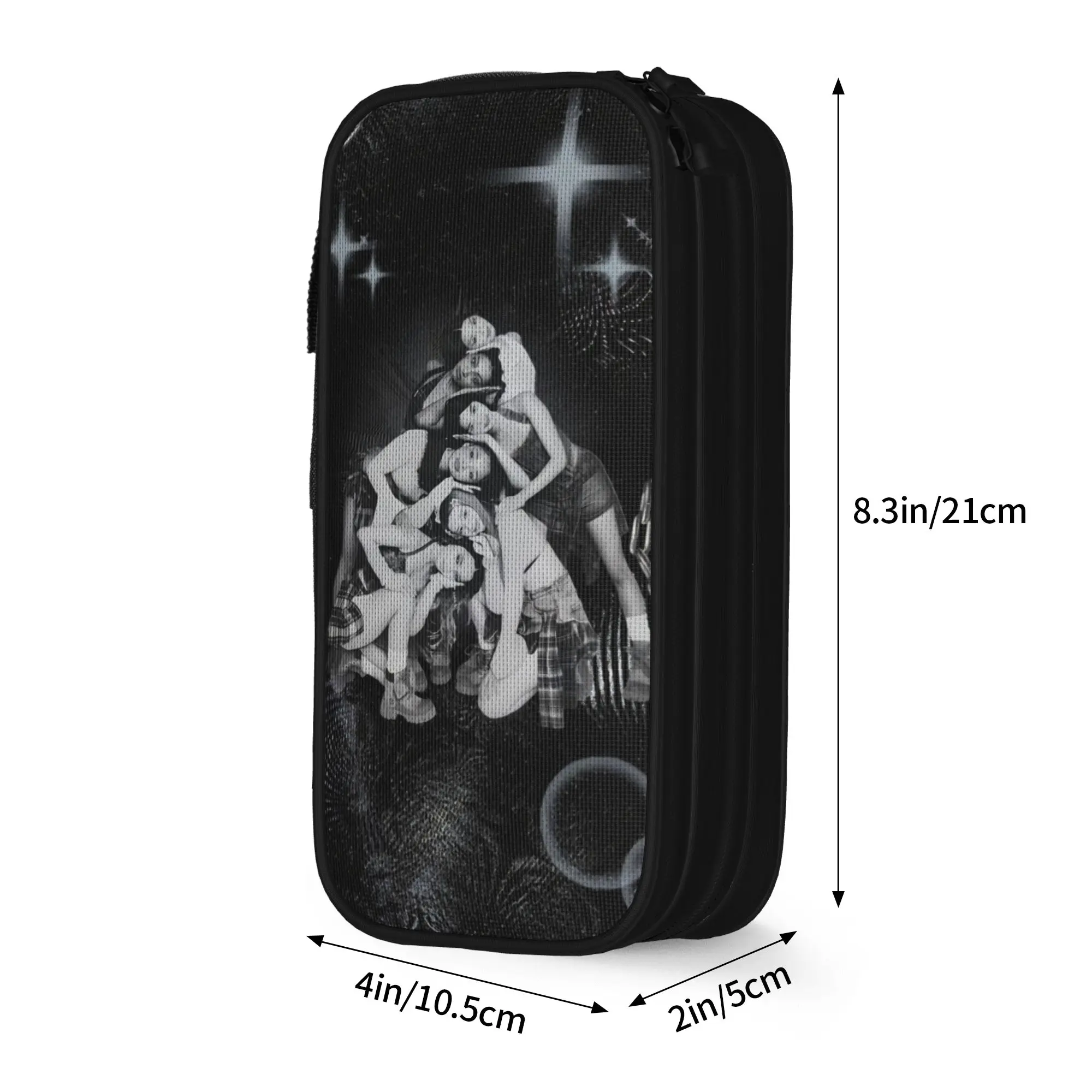Astuccio per matite Katseyes Kpop Girl, borse per penne alla moda, per ragazze e ragazzi, di grande capacità, per materiale scolastico, astucci per cosmetici - immagine 5