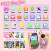 Purple Kids Educational Music Phone Toys Cartoon Baby Selfie Phone IPS Touchscreen Digital Camera for Girls Boys Best Gfits 5