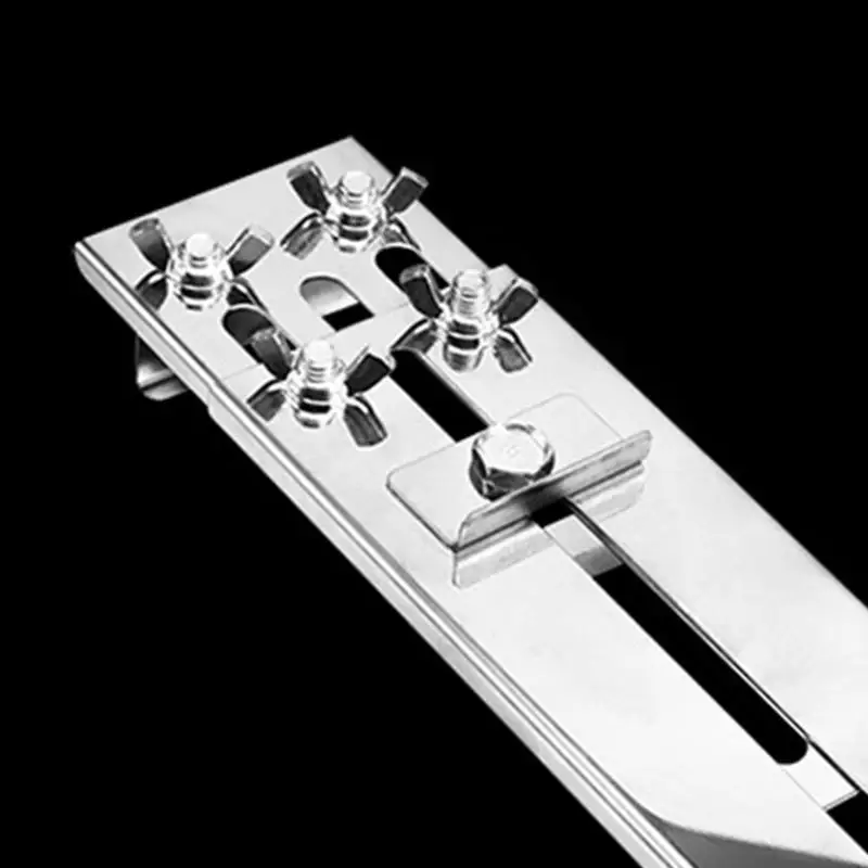 Stainless Steel Anti-Slip Sharpener Tool Retractable Sharpening Stone Bracket Adjustable Non-Slip with Wing Nuts Kitchen Gadgets