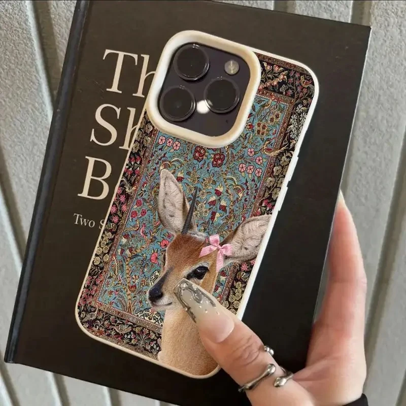 Vintage Deer Lichee Pattern Phone Case Cover