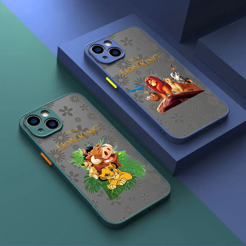 Custodia Anime Disney Lion King Per Iphone 11 12 13 Pro 15 Plus 14 Pro Max 11 Pro 14 Pro 15 Pro Max 15 Cover Trasparente Hard Pc