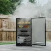 Outdoor vertical grill, side chip loader, chrome rack and cooking square inch, black, suitable for home outdoor barbecue use 1