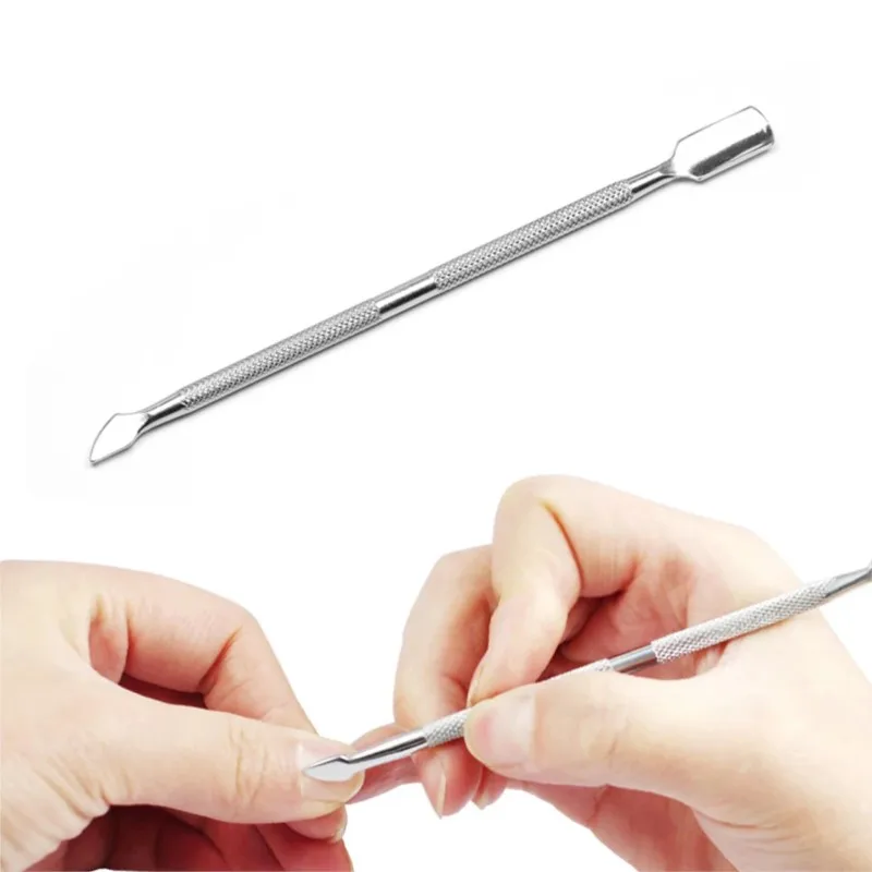 1pc Stainless Steel Triangle Stick Rod Nail Cuticle Push UV Gel Polish Remover Wet Paper Nail Care Wipe Polish Remover Tool nail polish remover,nail gel remover,nail polish remover wipes
