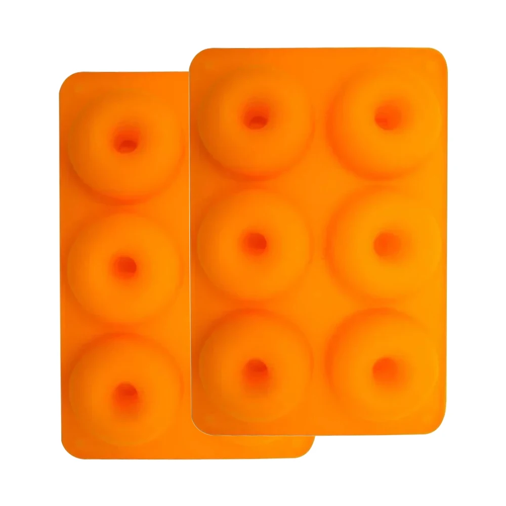 Silicone Non-Stick Donut & Bagel Baking Mold with 6 Cavities