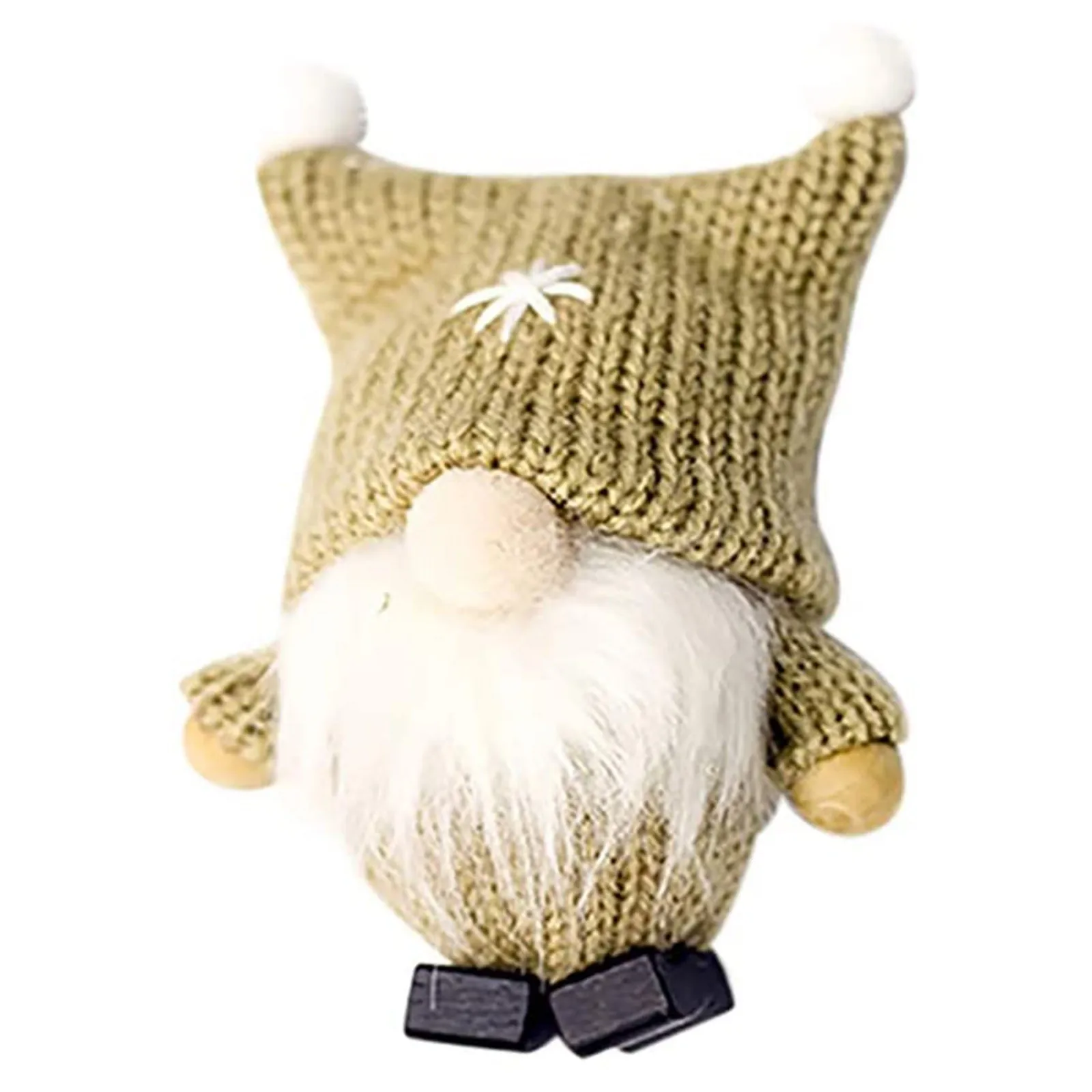thumbnail image 1 of Linda muñeca sin rostro de lana navideña, gnomo de Rudolph, decoración de muñeco de peluche, colgante hecho a mano, decoración de fiesta y habitación rsissi（Khaki One Size, 1 of 5