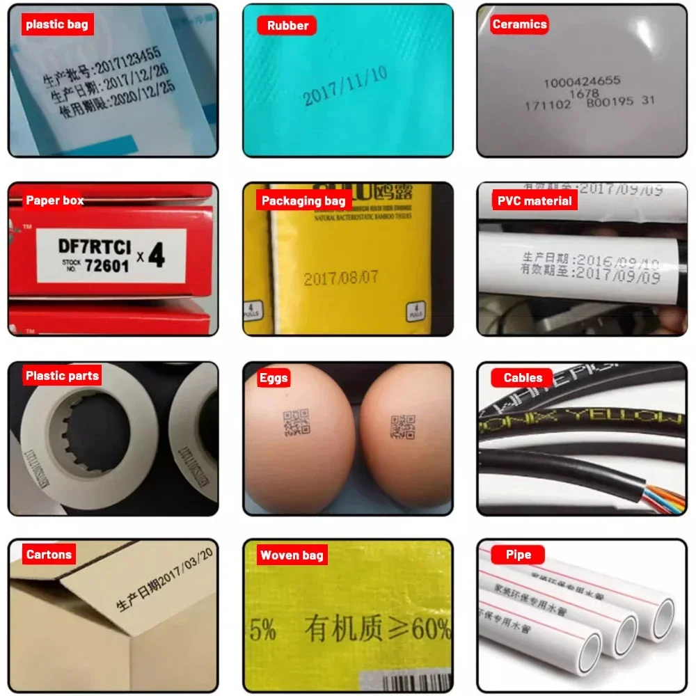 7-inch TIJ Online Inkjet Printer Variable Expiry Date Batch Code QR Barcode Mask Glass Plastic Bag Cans Coding Machine