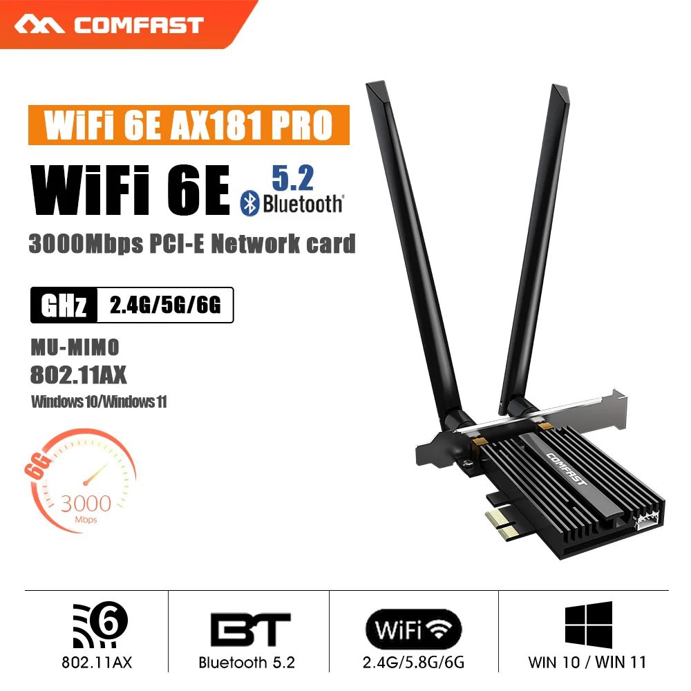 Tri Band Intel Ax210 Amd Rz608 Wireless Wifi 6e 802.11ax 5374m 