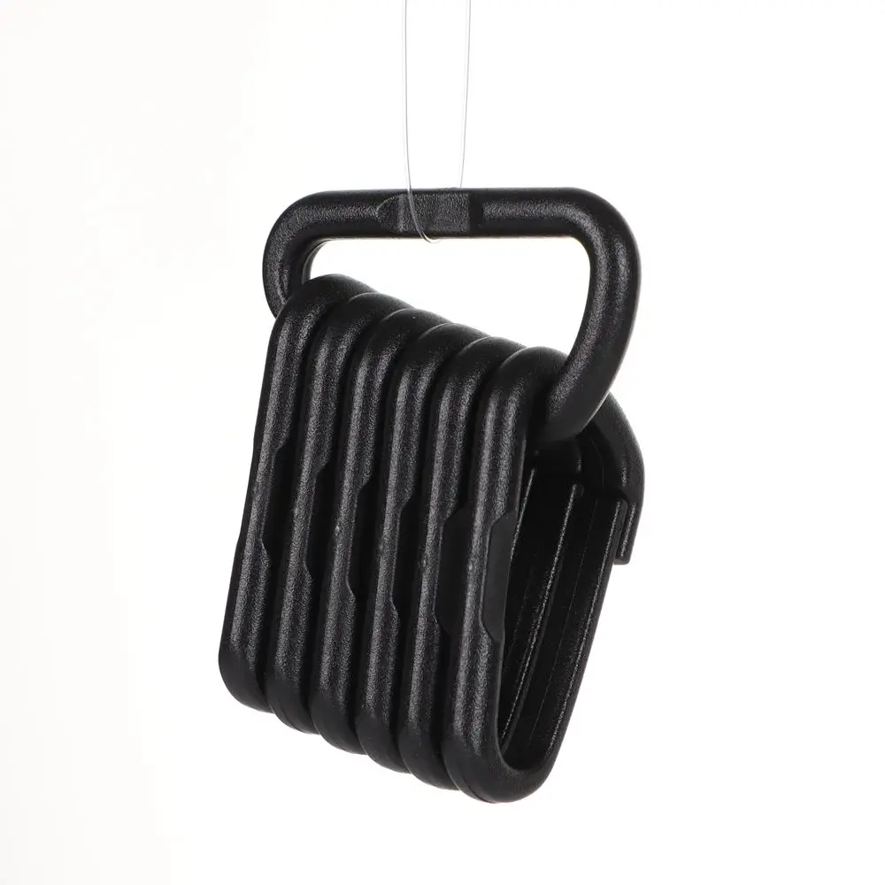 10 stücke Schwarz Kunststoff Nylon D Karabiner Outdoor Frühling Snap Clip Wasser Flasche Haken Schlüsselbund Klettern Camping Wandern Quickdraws – Detail 9