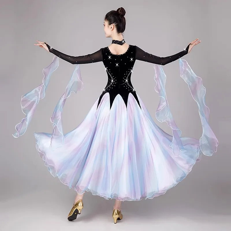 Women Dance Competition Dress Party Tango Ballroom Performance girl dance costume