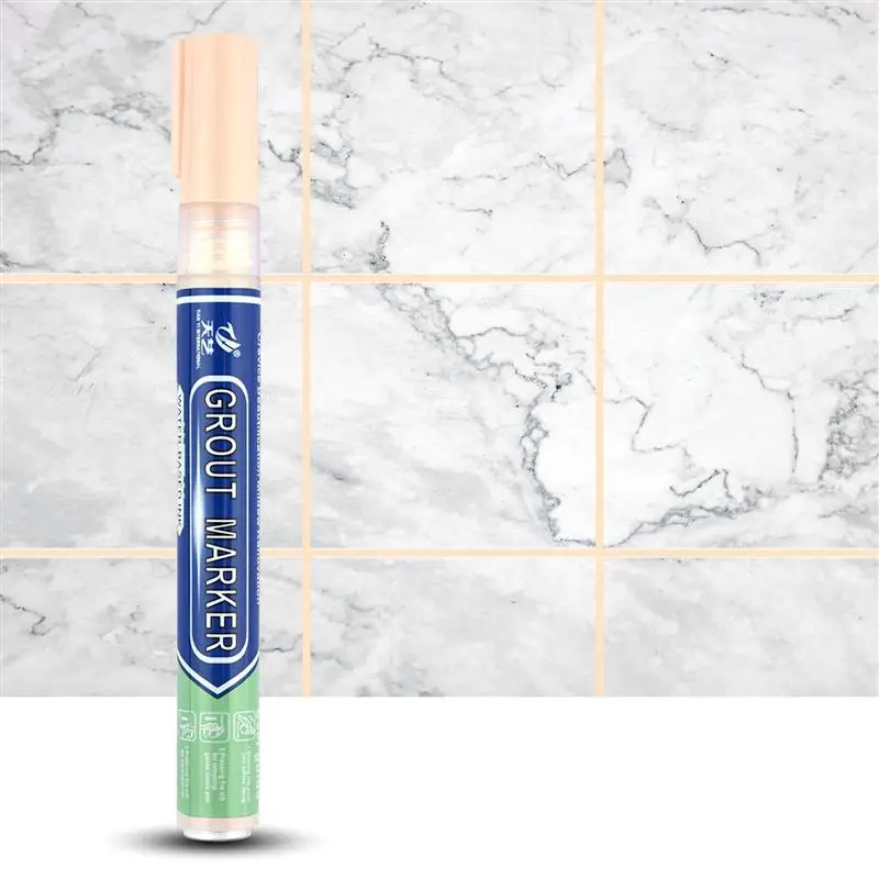 White Waterproof Tile Grout Repair Pen for Bathroom and Floor Decontamination