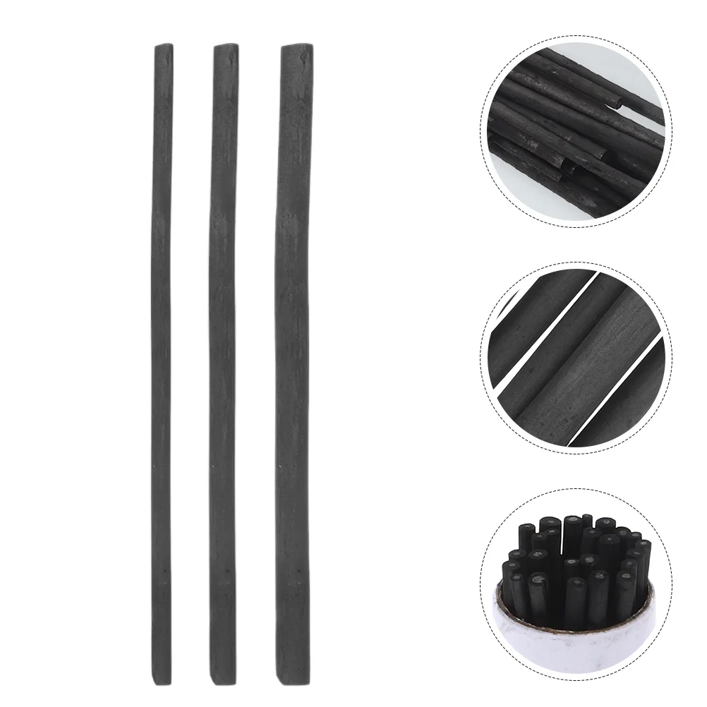 25Pcs Professional Charcoal Sticks Artist Sketching Charcoal Durable Compressed Charcoal 25 pcs charcoal sticks professional students compressed shading carbon strip for teens adults pencils durable