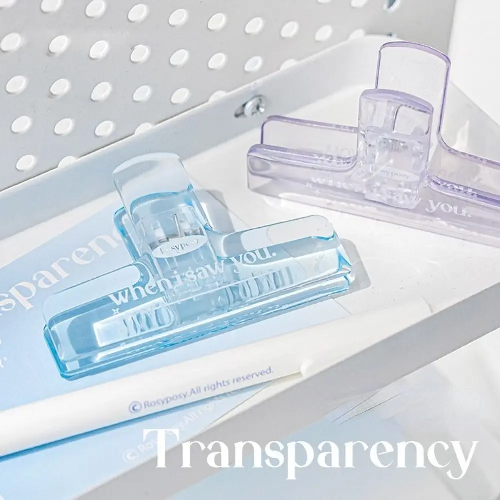 

Acrylic Simple School Stationary Transparent Memo Holder Note Organizer Paper Clip File Holder Ticket Clamp Voucher Holder
