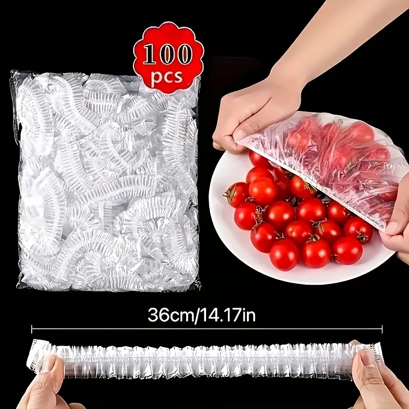 100-Piece Reusable Food Covers 4