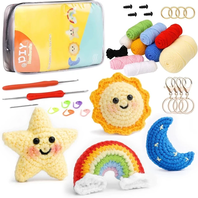 LMDZ Beginners Kniting Starter Kit for Crochet Kit for Adults with Yarn  Crochet Stuffing Crochet Keychain and Video Tutorials - AliExpress