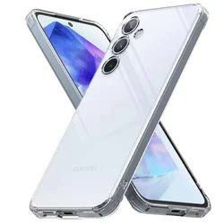 Shockproof Clear Silicone Phone Case - Durable Transparent Protective Back Cover - Galaxy A54 5G (Transparent)
