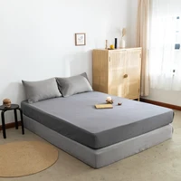 Brushed Fitted Sheet with Elastic Bands Non Slip Adjustable Mattress Covers Bed Cap /Bed Spread /Bedsheet Single Queen King Size 1