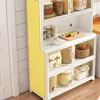 Nordic Aluminum Alloy Kitchen Cabinets For Kitchen Furniture Sideboard Multi-layer Multifunction Floor Type Household LockersZAQ 4