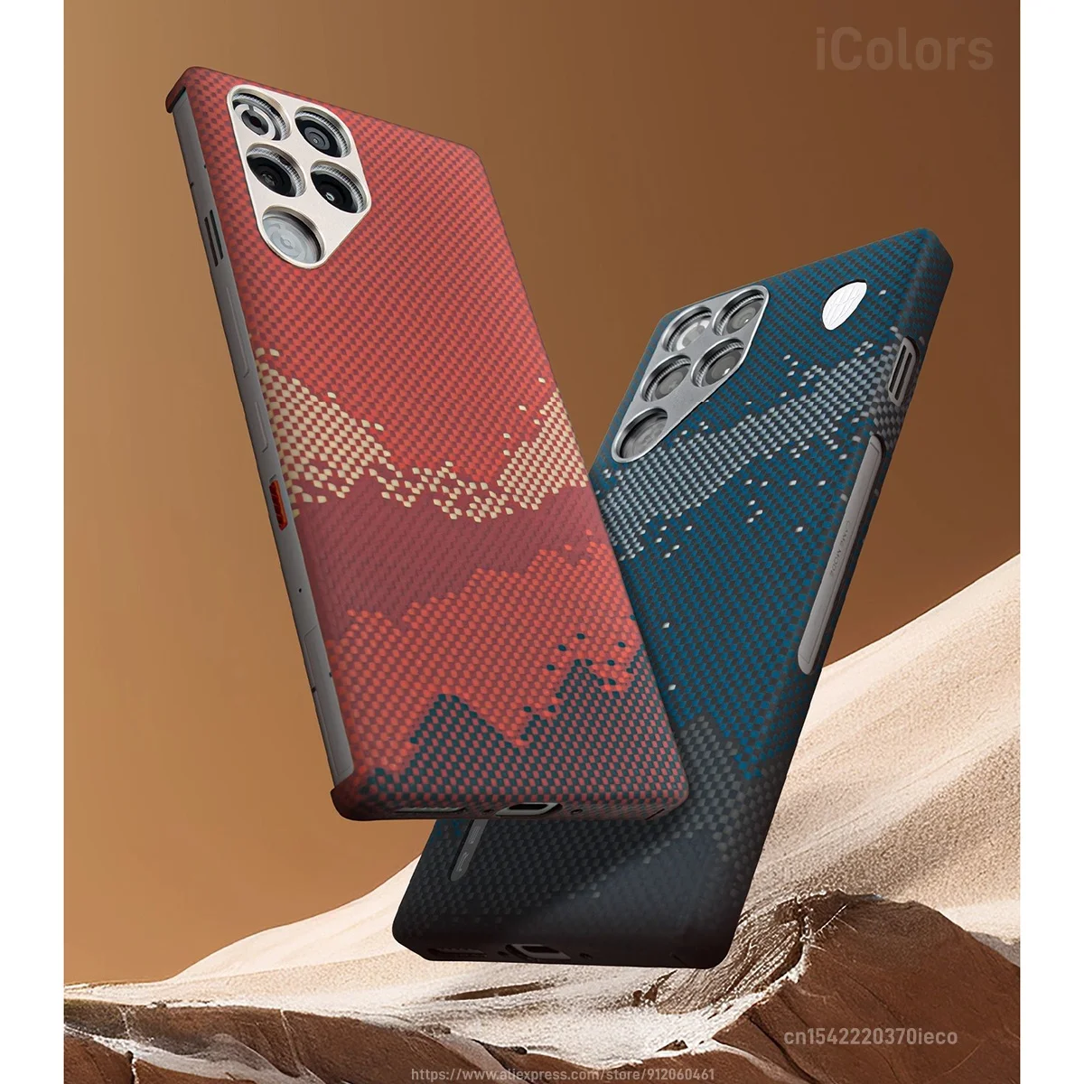 Ultra Slim Aramid Fiber Minimalist Protective Case with Textured Grip