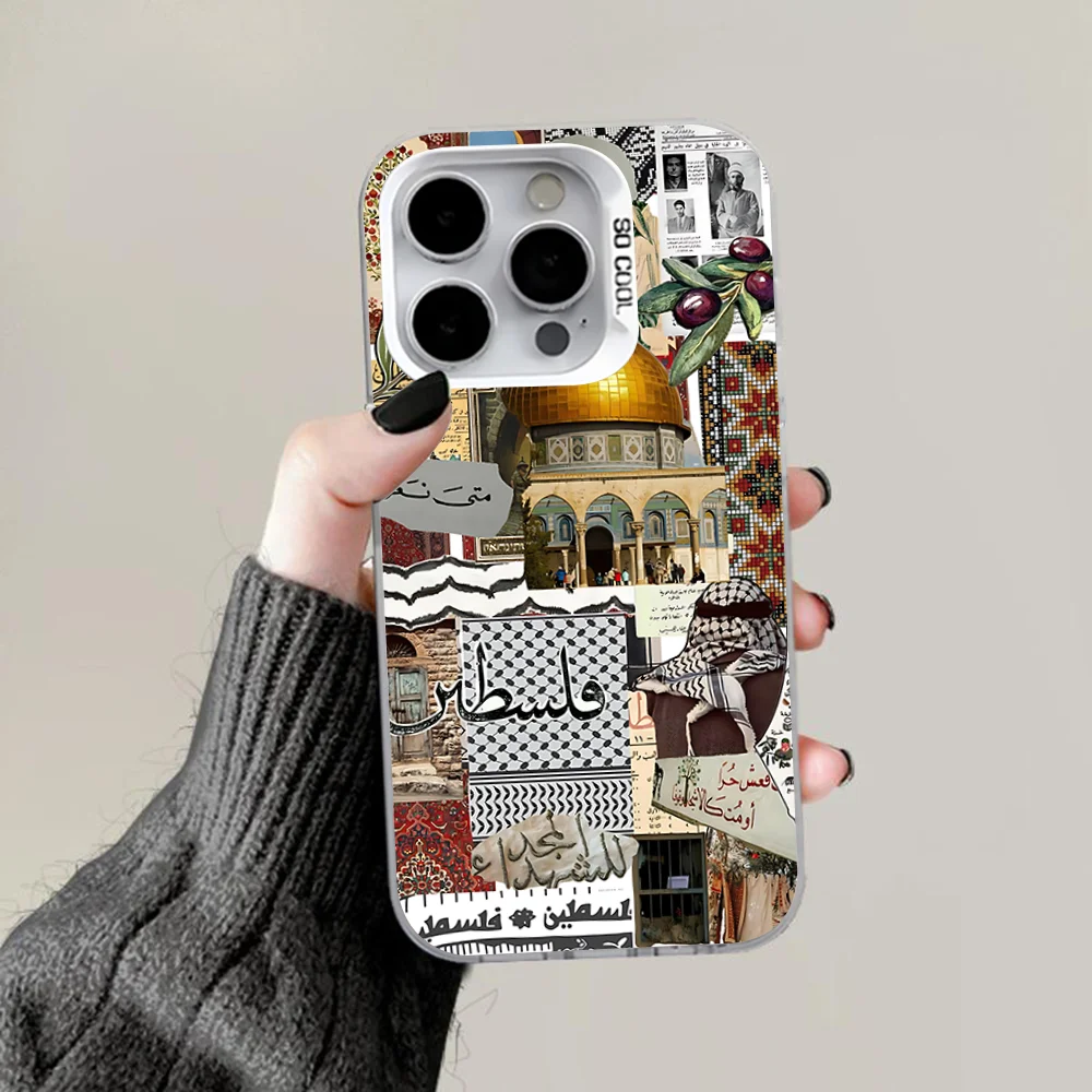 Deir ez-Zor Map Gray Silver Matte Anti-Fall Phone Case