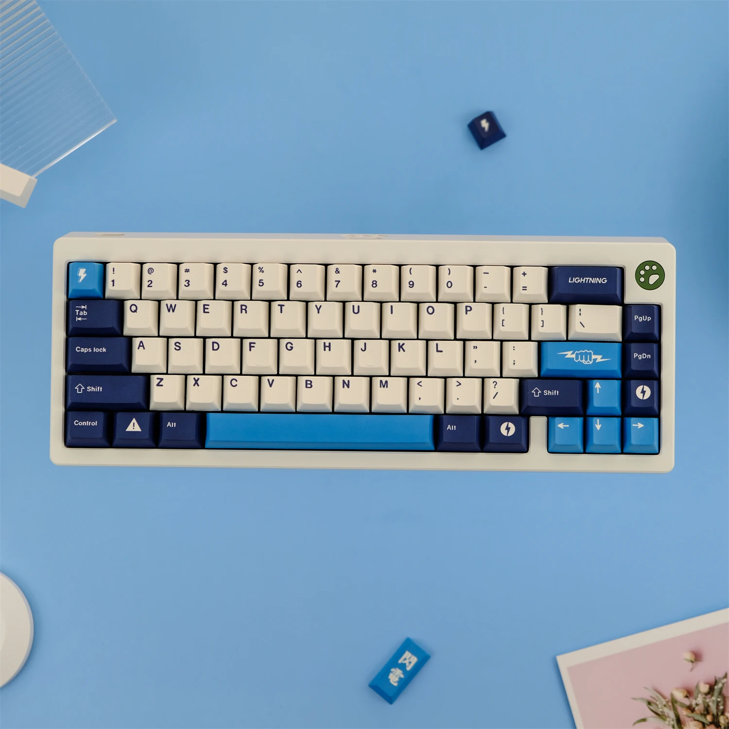 

Lightning Keycaps 129 Keys PBT Cherry Profile Dye Sublimation GMK Keycaps With 1.75u 2u Shift For Mx Switch Mechanical Keyboard