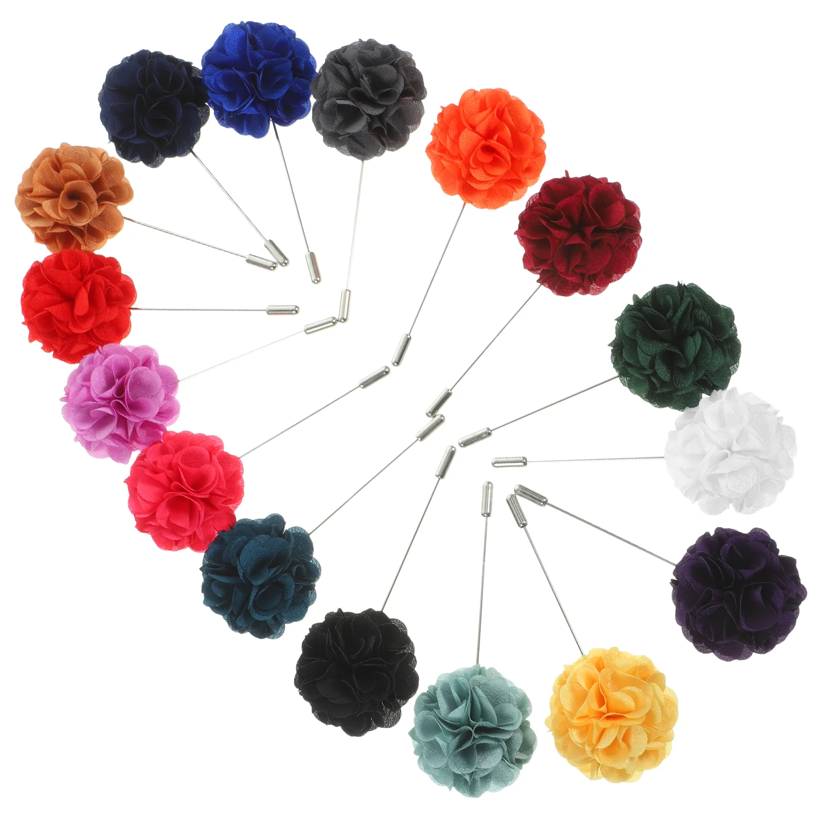 

16 Pcs Dress Corsage Prom Boutonniere Elegant Brooch Artificial Clothes Chiffon Men Suit Flower Modeling Lapel Pin Decor Dad