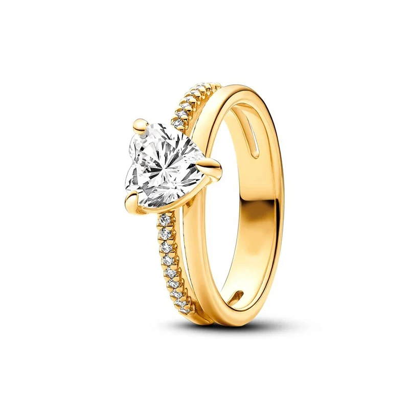 Disney Enchanting Zircon Sparkle Princess Crown Love Ring Fit Original Pandora Ring Exquisite Female Jewelry DIY Gift zircon rings stone rings fashion rings fashion ring finger rings