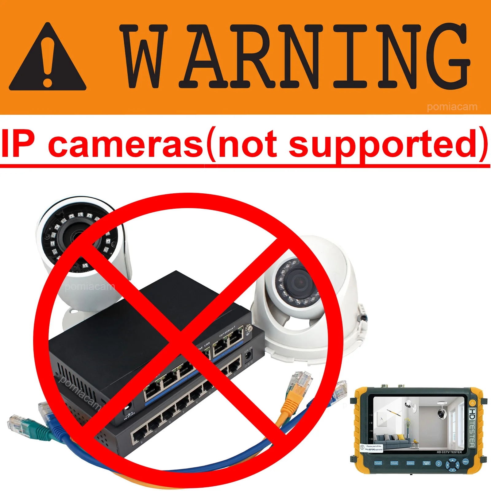 IV8W Video Signal Testing 5 inch TFT LCD 8MP TVI AHD 8MP CVI CVBS Analog CCTV Te