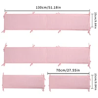 Ensemble de couverture de Rail de berceau de couleur unie, doublure de lit de bébé, protection de lit de berceau, cadeau pour nouveau-né, décoration de literie 3
