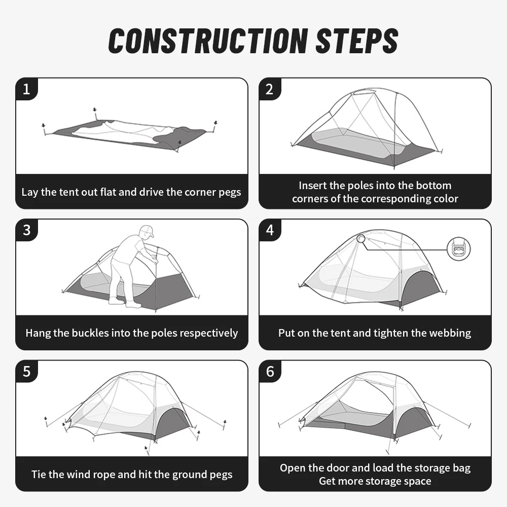 Naturehike Star River UL Ultralight Hiking Tent Tandem Outdoor Camping equipment Overnight Camping Tent