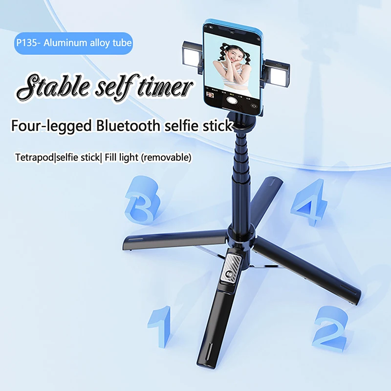 Mobile Phone Selfie Stick With Wireless Bluetooth Remote Shutter Selfie Stick Telescopic Portable Travel Phone Stand